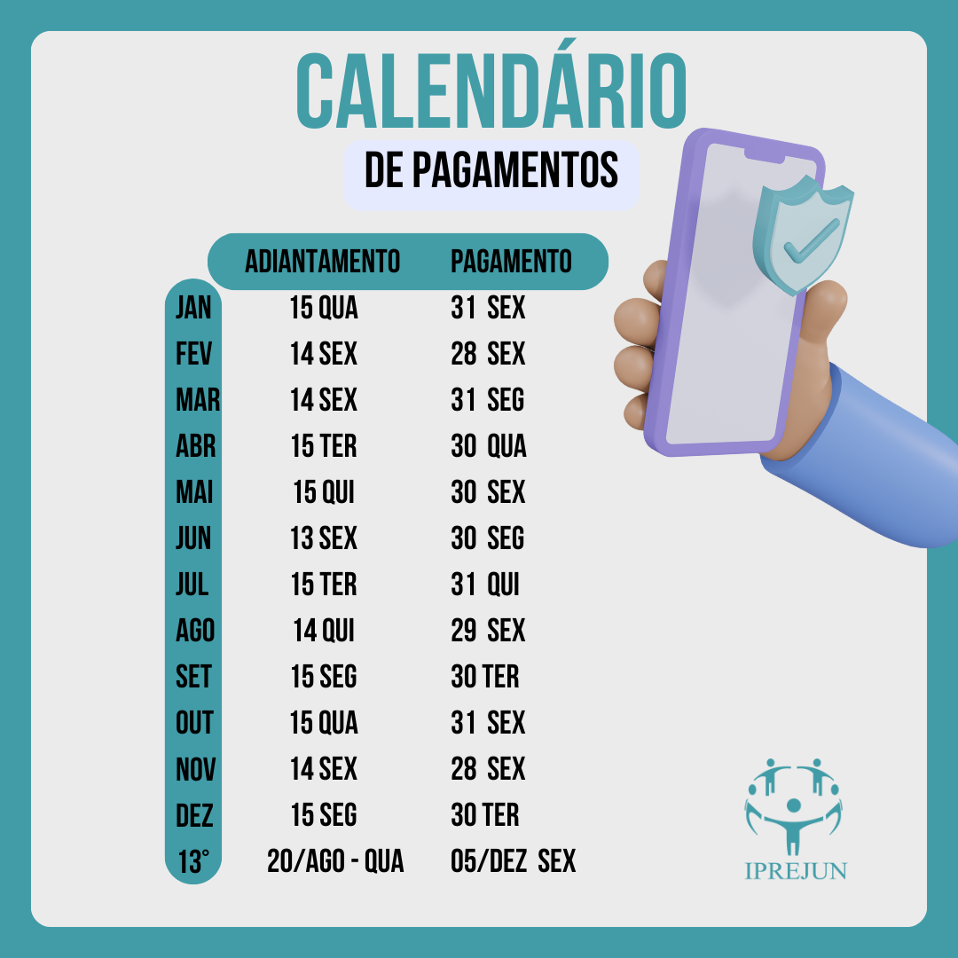 Confira o calendário de pagamentos para 2025