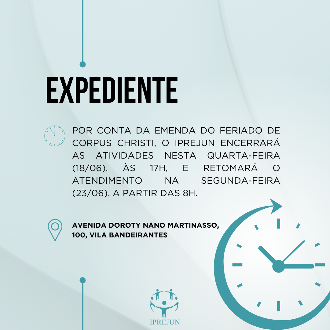 Comunicado sobre o feriado