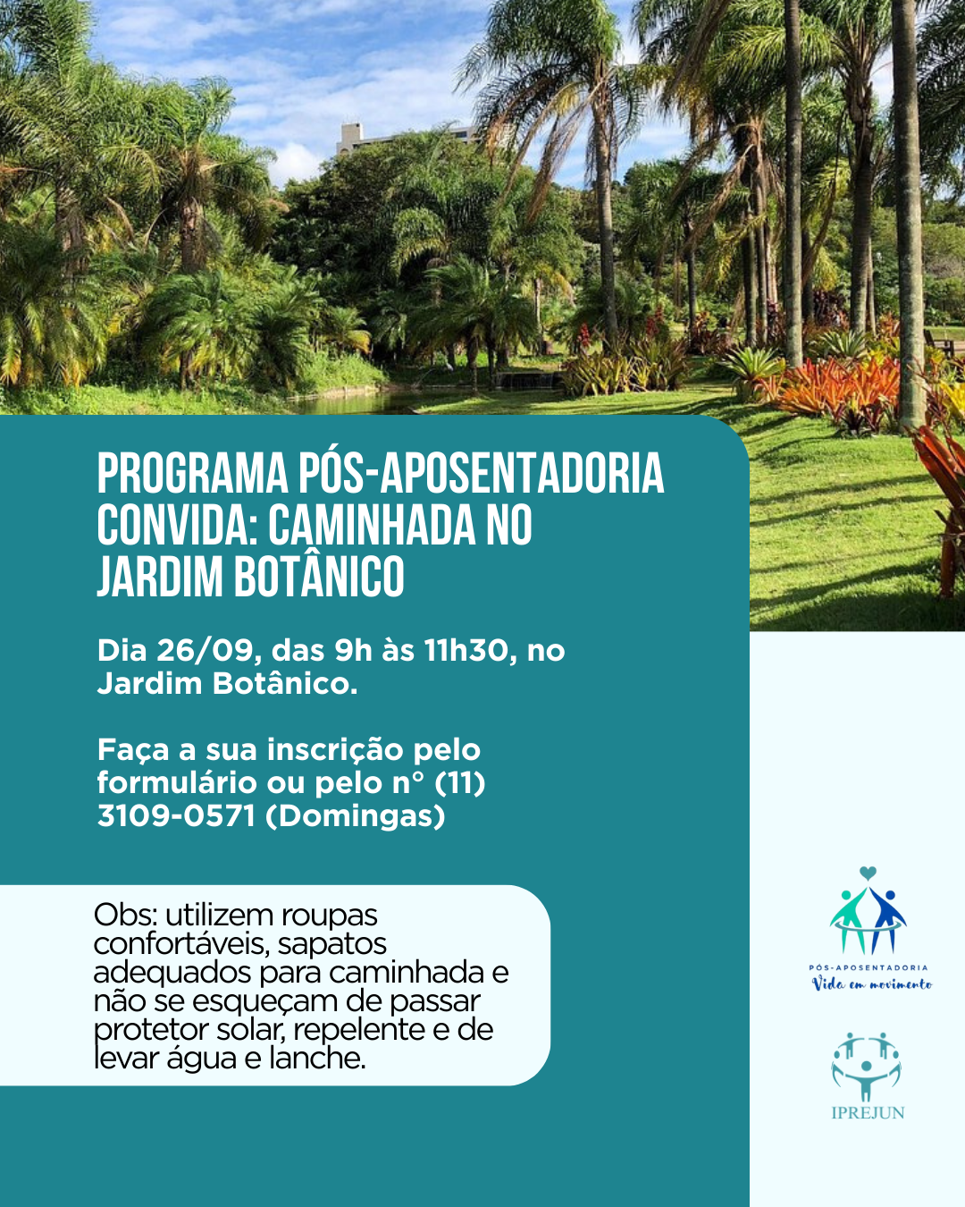 Programa Pós-Aposentadoria promove Caminhada no Jardim Botânico