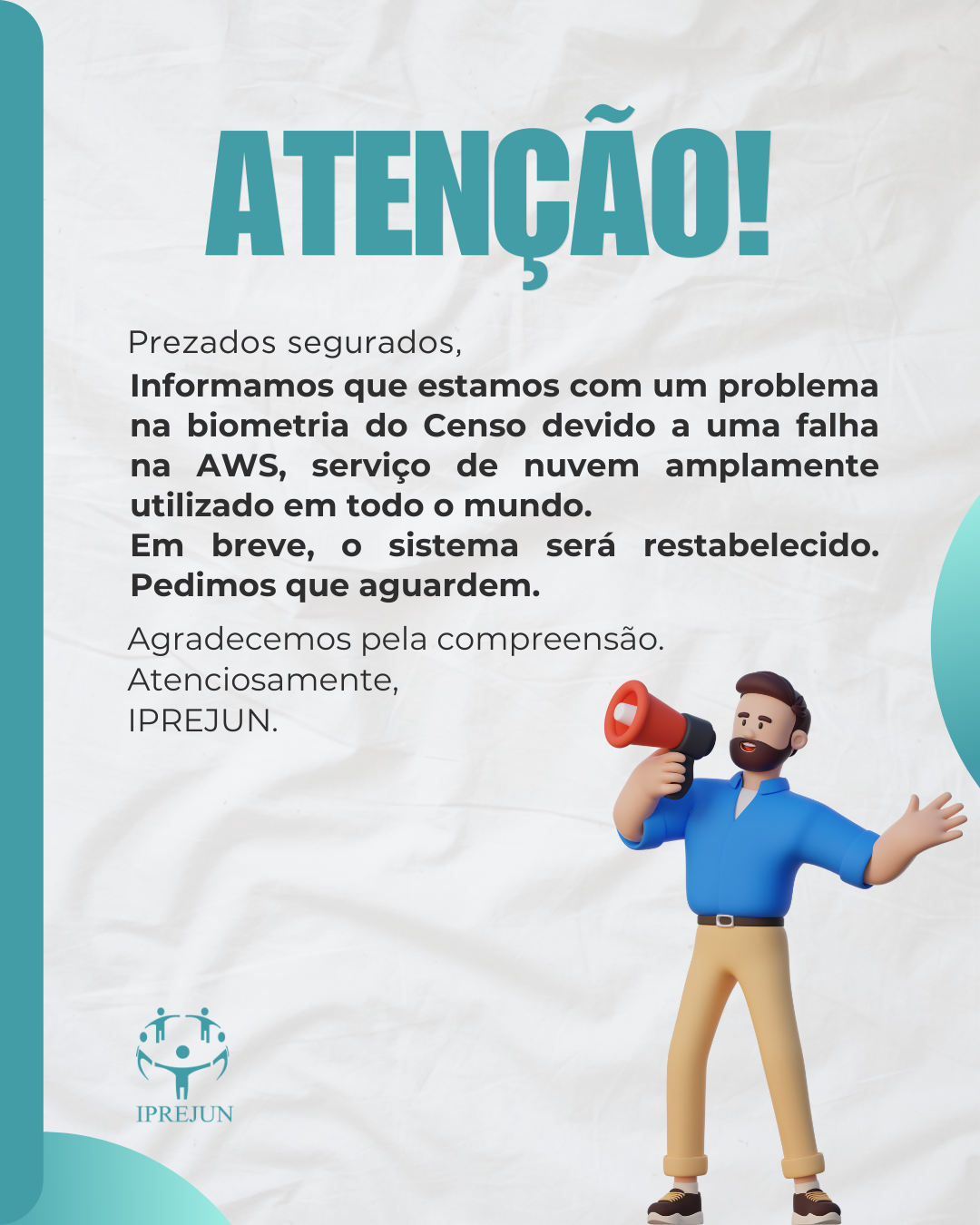 Comunicado sobre o sistema de biometria do Censo