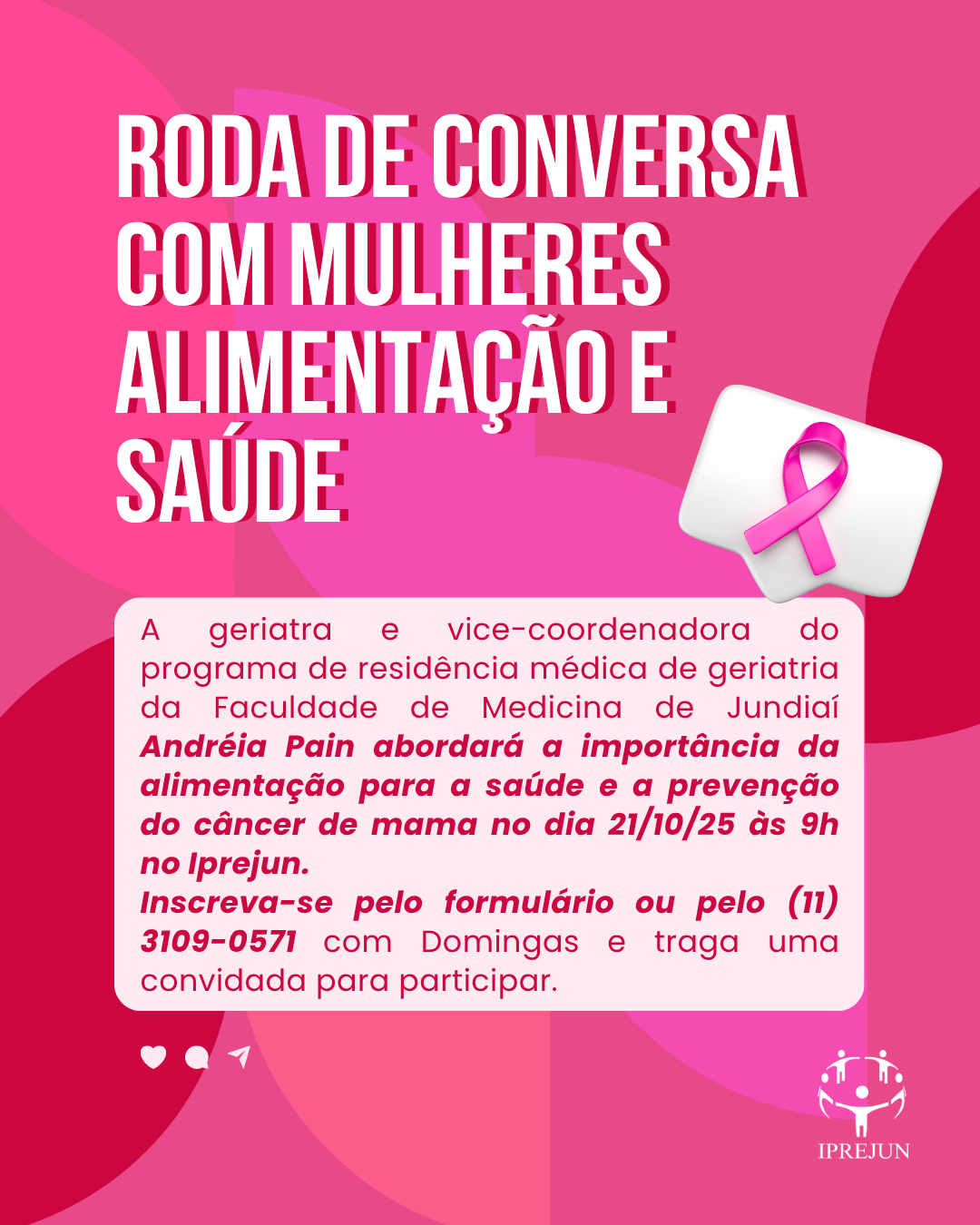 Outubro Rosa - Roda de conversa com mulheres: Alimentação e Saúde