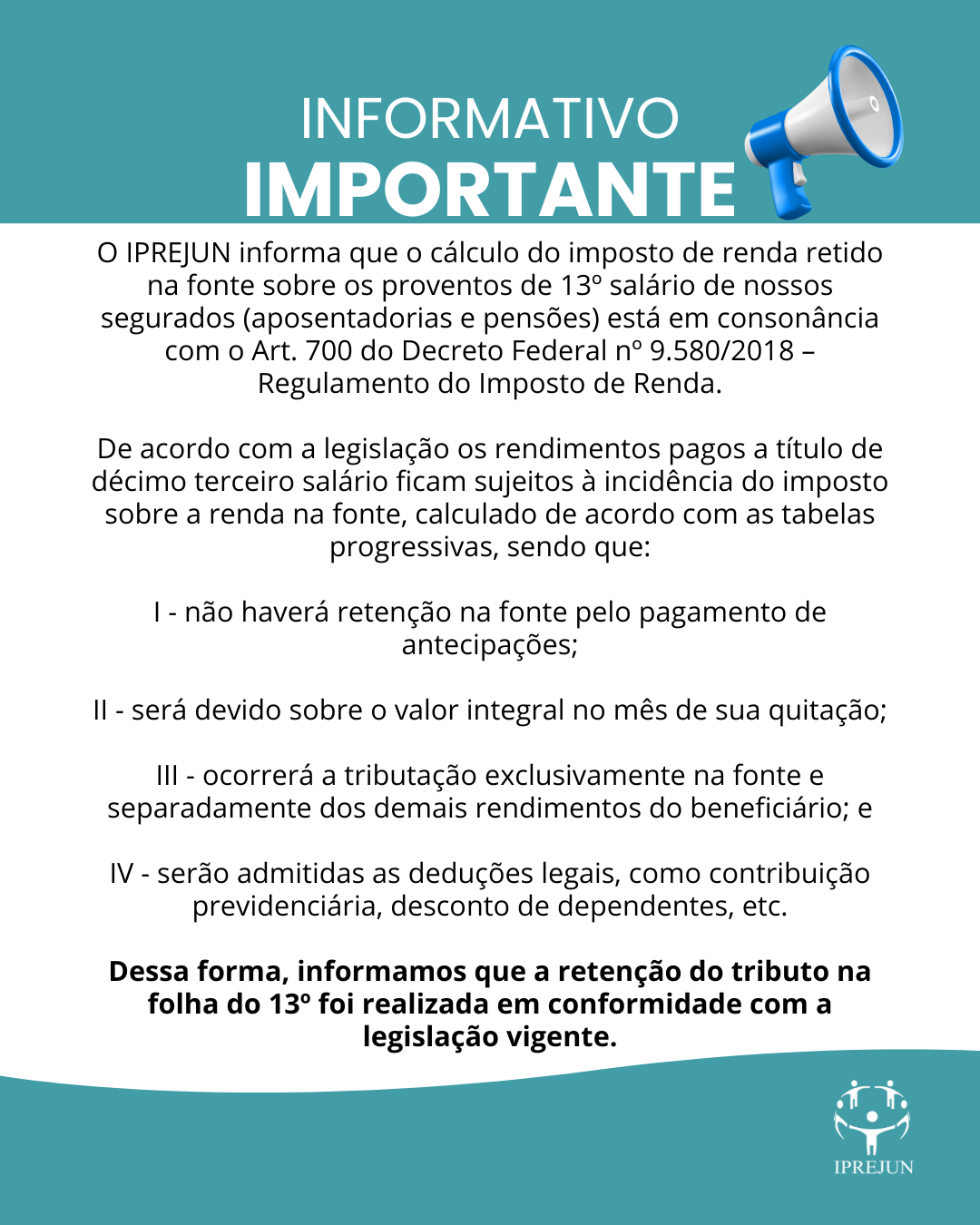 Atenção, comunicado importante!