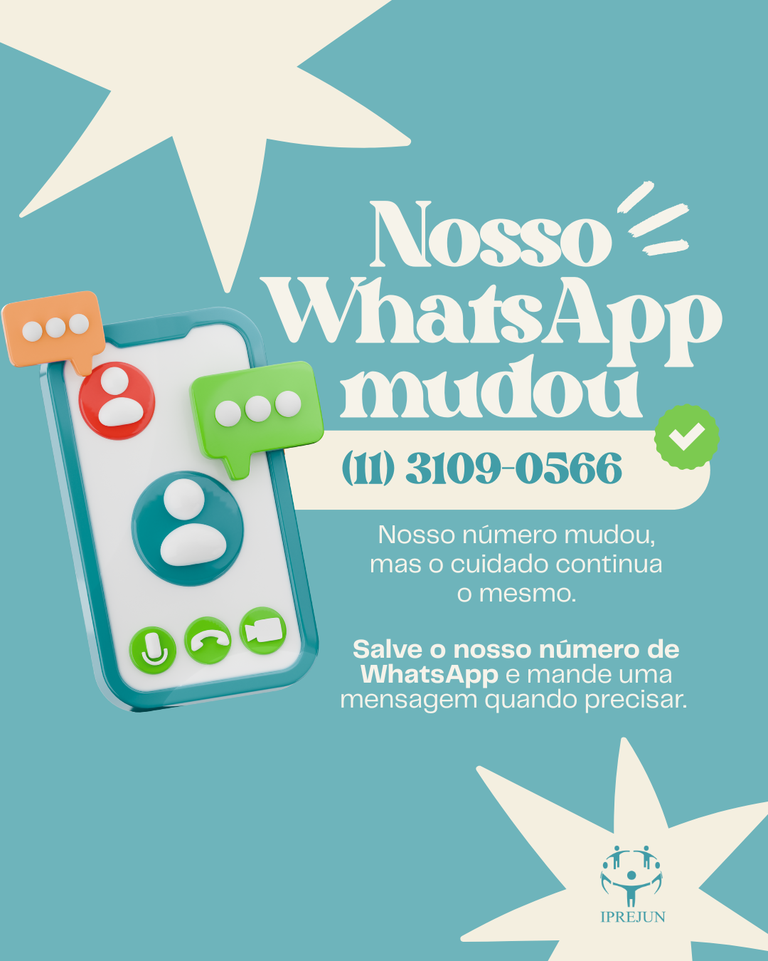 Nosso WhatsApp mudou! 