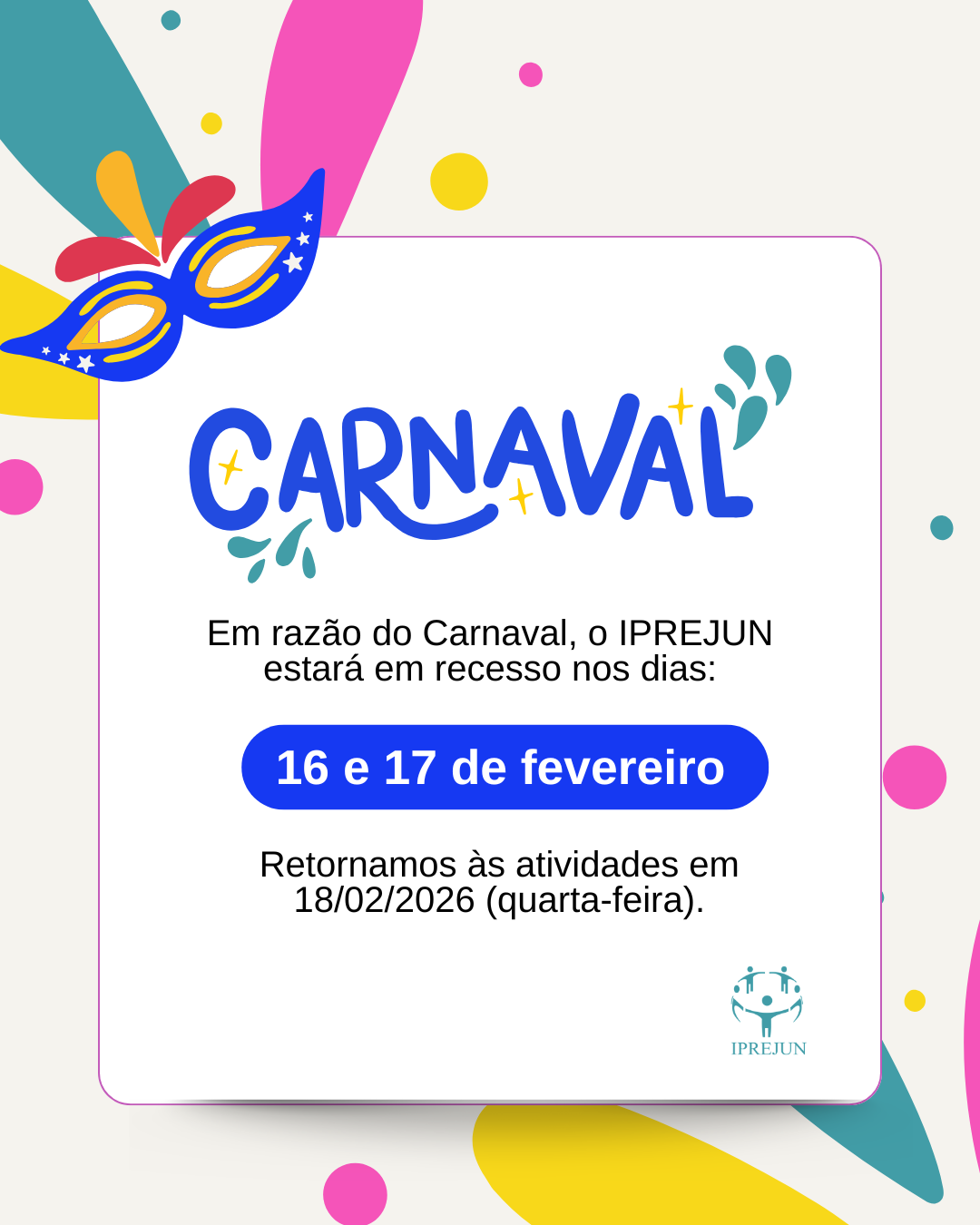 Expediente de atendimento no período do Carnaval. 