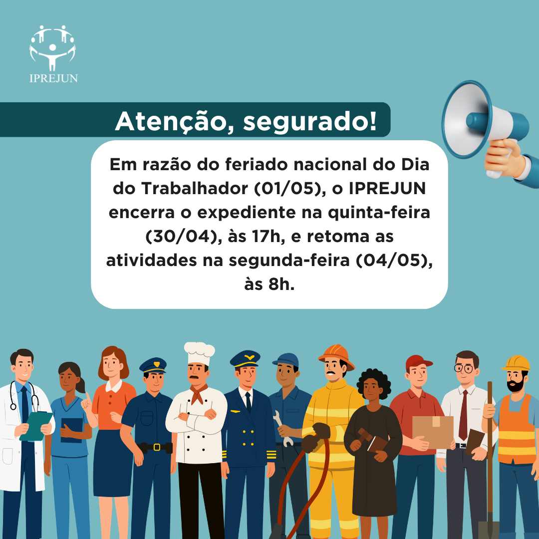 Alteração no expediente devido ao feriado do Dia do Trabalhador