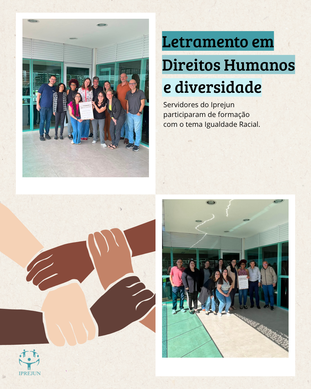 Servidores do Iprejun participaram de formação com o tema Igualdade Racial. Servidores do Iprejun participaram de formação com o tema Igualdade Racial.